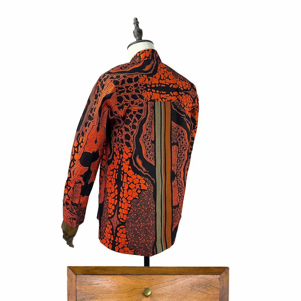 African Print Casual Long Sleeve Shirt