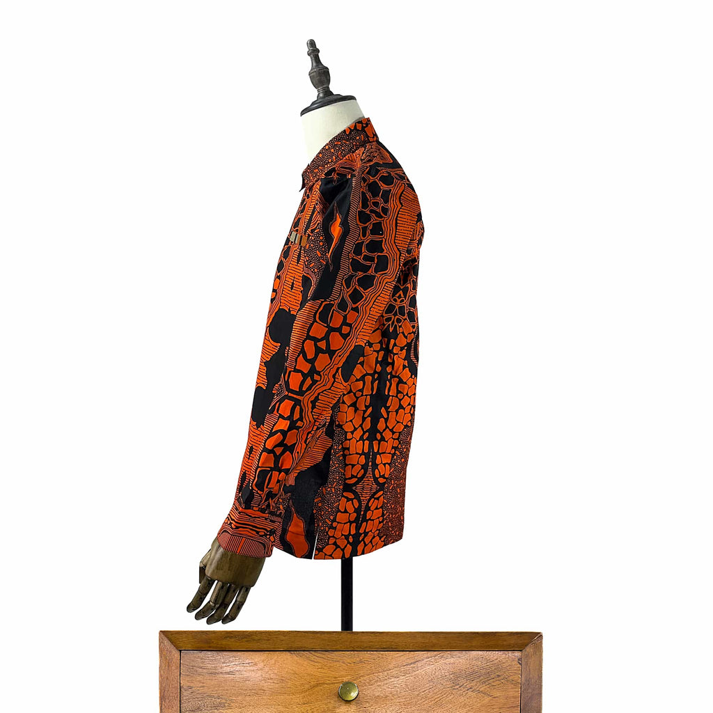 African Print Casual Long Sleeve Shirt