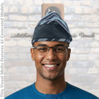 Yoruba Aso Oke Fila: African Men's Traditional Mixed match Gobi Cap