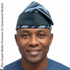 Yoruba Aso Oke Fila: African Men's Traditional Mixed match Gobi Cap