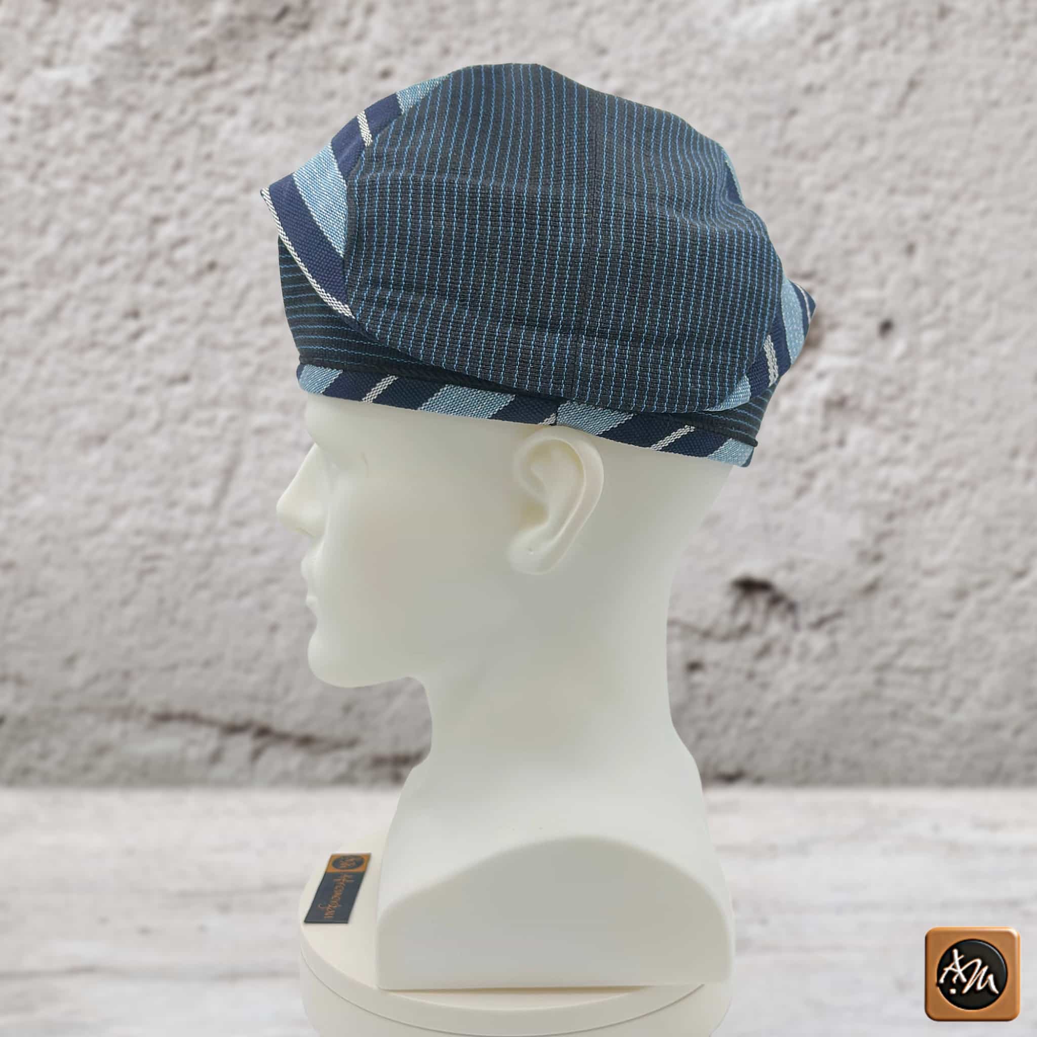 Yoruba Aso Oke Fila: African Men's Traditional Mixed match Gobi Cap