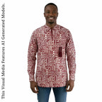 African Print Casual Long Sleeve Shirt