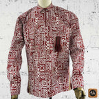 African Print Casual Long Sleeve Shirt
