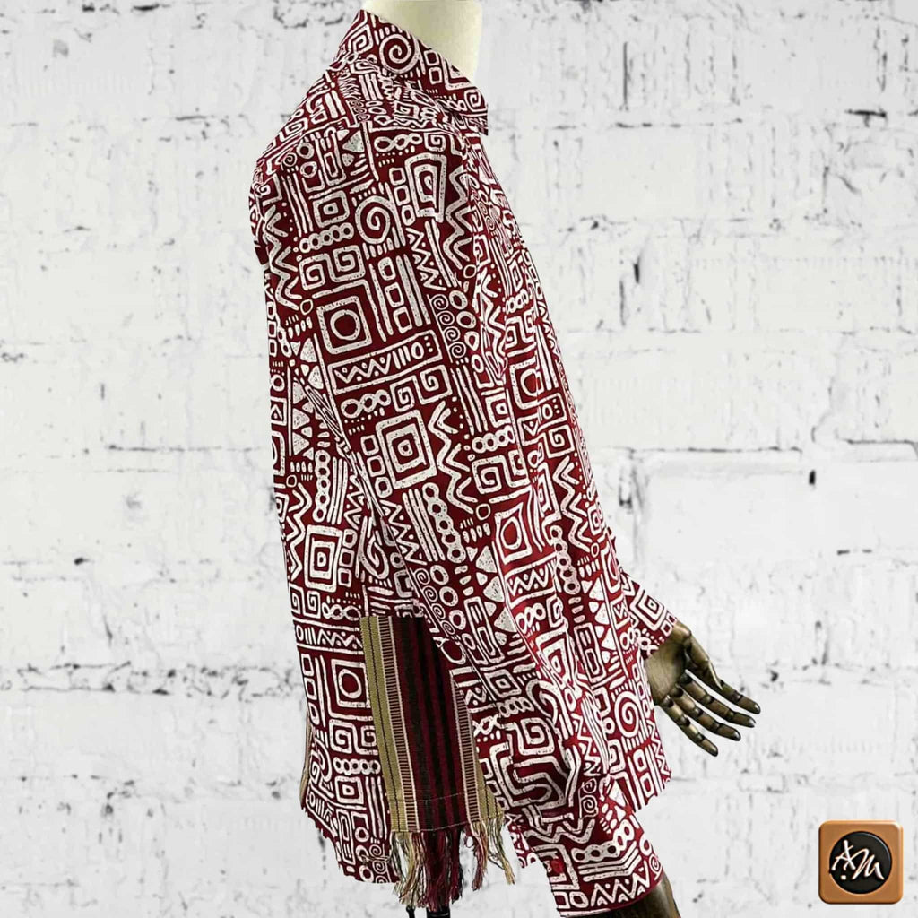 African Print Casual Long Sleeve Shirt