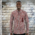 African Print Casual Long Sleeve Shirt