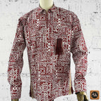 African Print Casual Long Sleeve Shirt