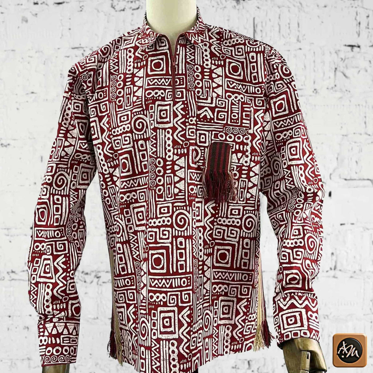 African Print Casual Long Sleeve Shirt