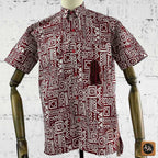 Vintage Ankara Print Shirt, Short Sleeve Cotton Top