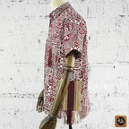 Vintage Ankara Print Shirt, Short Sleeve Cotton Top