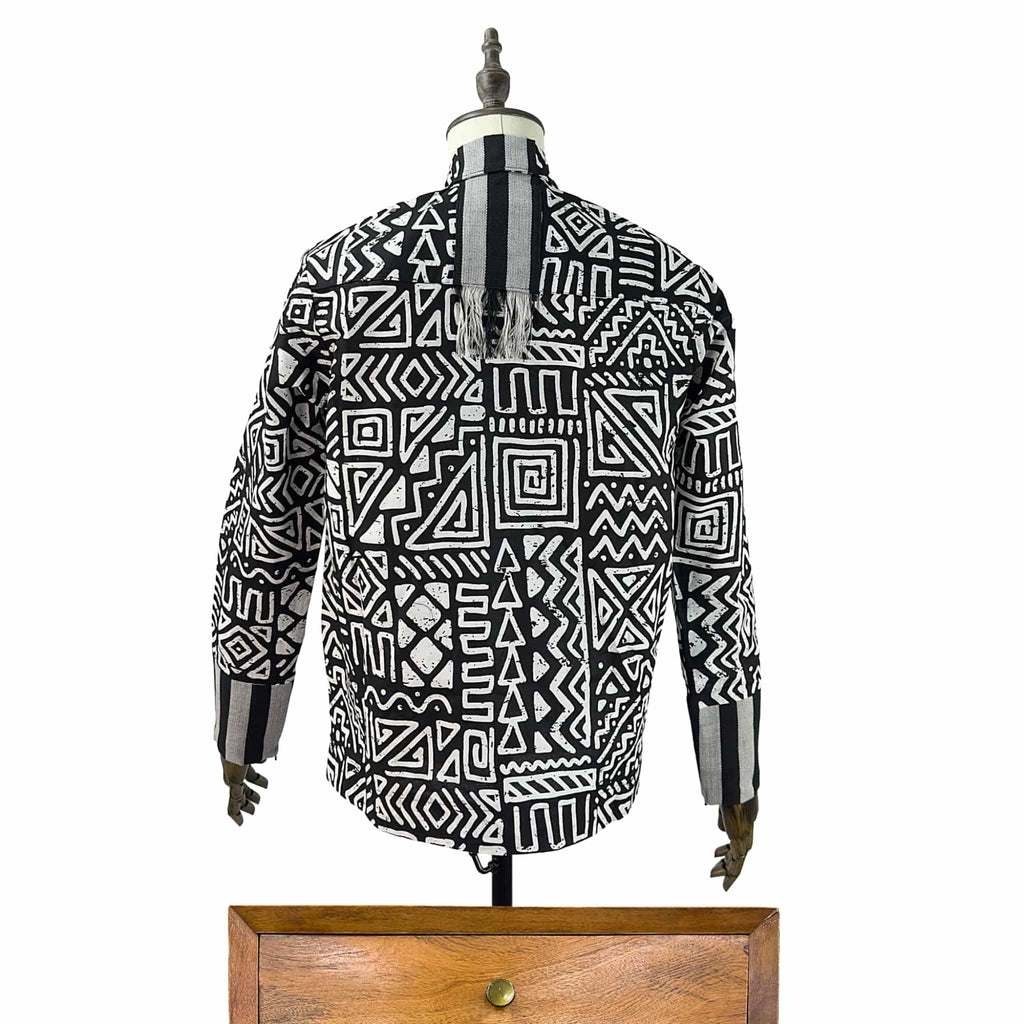 African Print Casual Long Sleeve Shirt