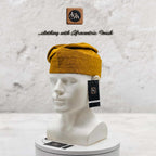 Handmade Aso Oke Fila Cap, Brown Woven Yoruba Gobi Hat, Traditional Nigerian Groom Headwear