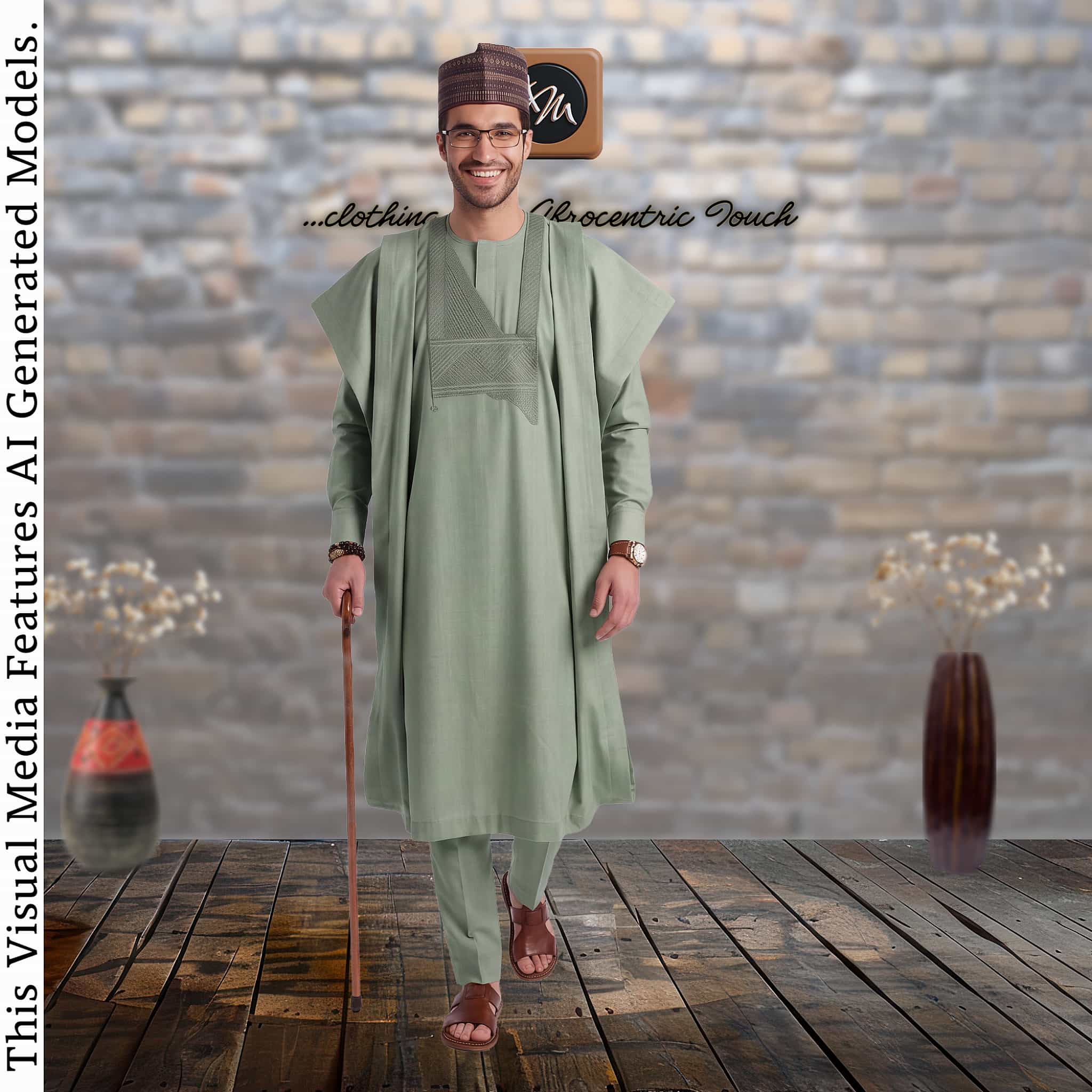 Champagne Kano Brocade Babariga, Embroidered Agbada, Nigerian African Father Attire, Three Piece Robe
