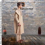 Champagne Kano Brocade Babariga, Embroidered Agbada, Nigerian African Father Attire, Three Piece Robe