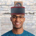 Yoruba Aso Oke Kufi Hat, Nigerian Men's Cotton Cap, Muslim Prayer Headwear