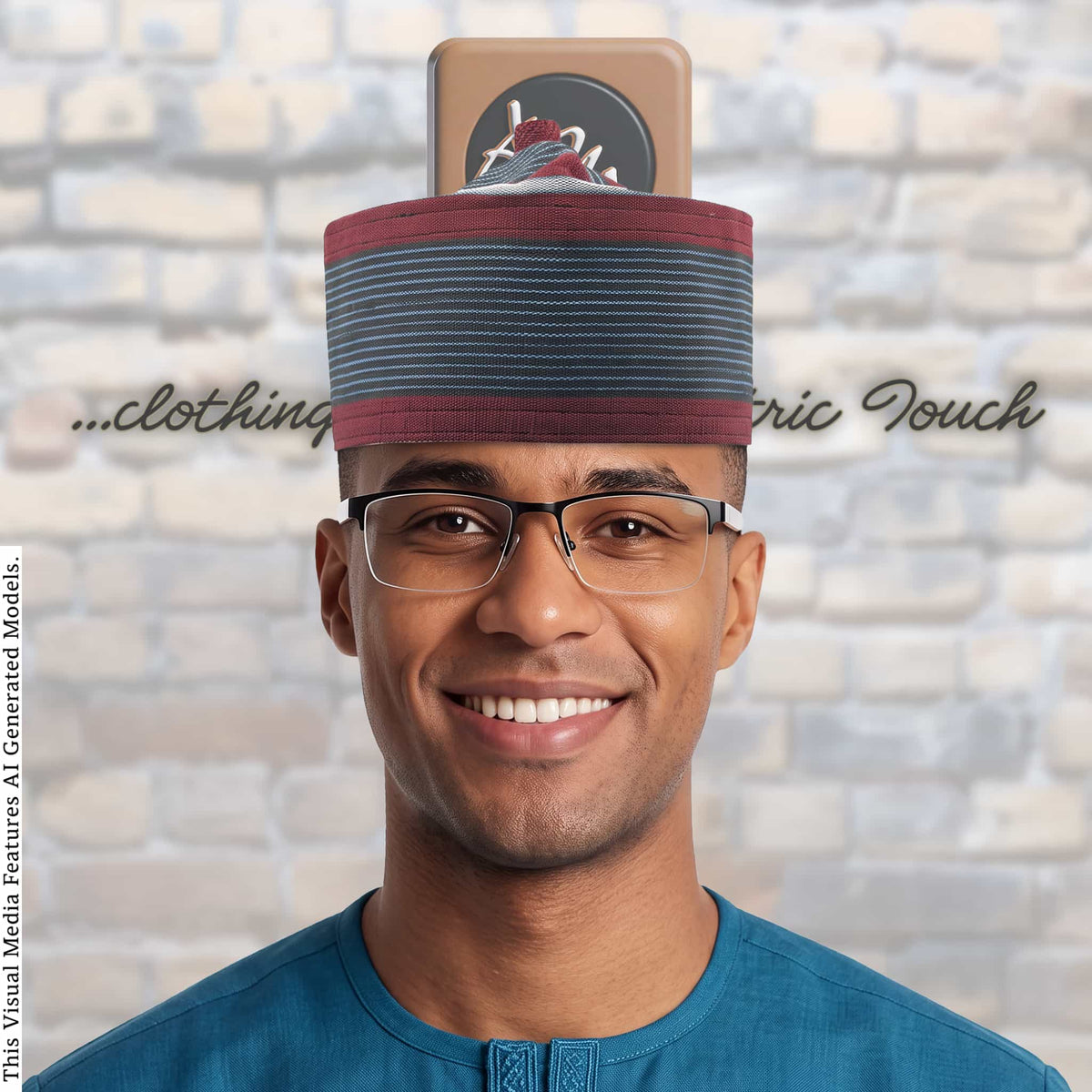 Yoruba Aso Oke Kufi Hat, Nigerian Men's Cotton Cap, Muslim Prayer Headwear