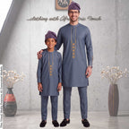 Father Son Matching Alhaji Kaftan Set, African Family Combo, Special Occasion Outfit