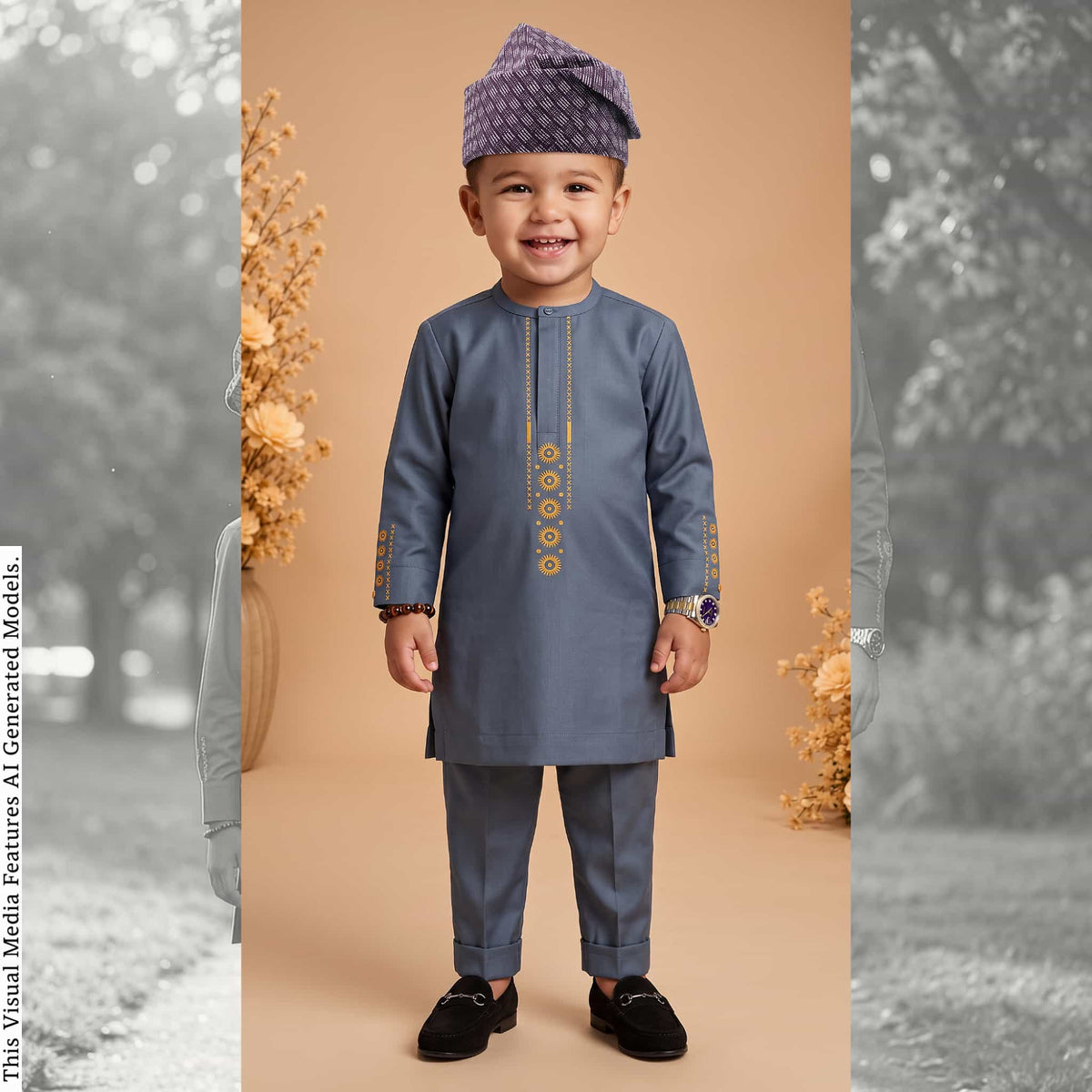 Father Son Matching Alhaji Kaftan Set, African Family Combo, Special Occasion Outfit