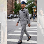 Father Son Matching Safari Suit, African Heritage Print, Wedding Outfit, Custom Tailored