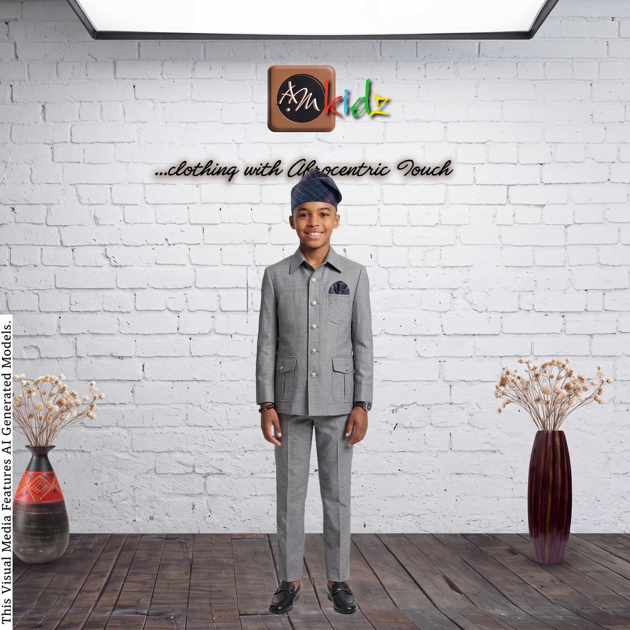 Father Son Matching Safari Suit, African Heritage Print, Wedding Outfit, Custom Tailored