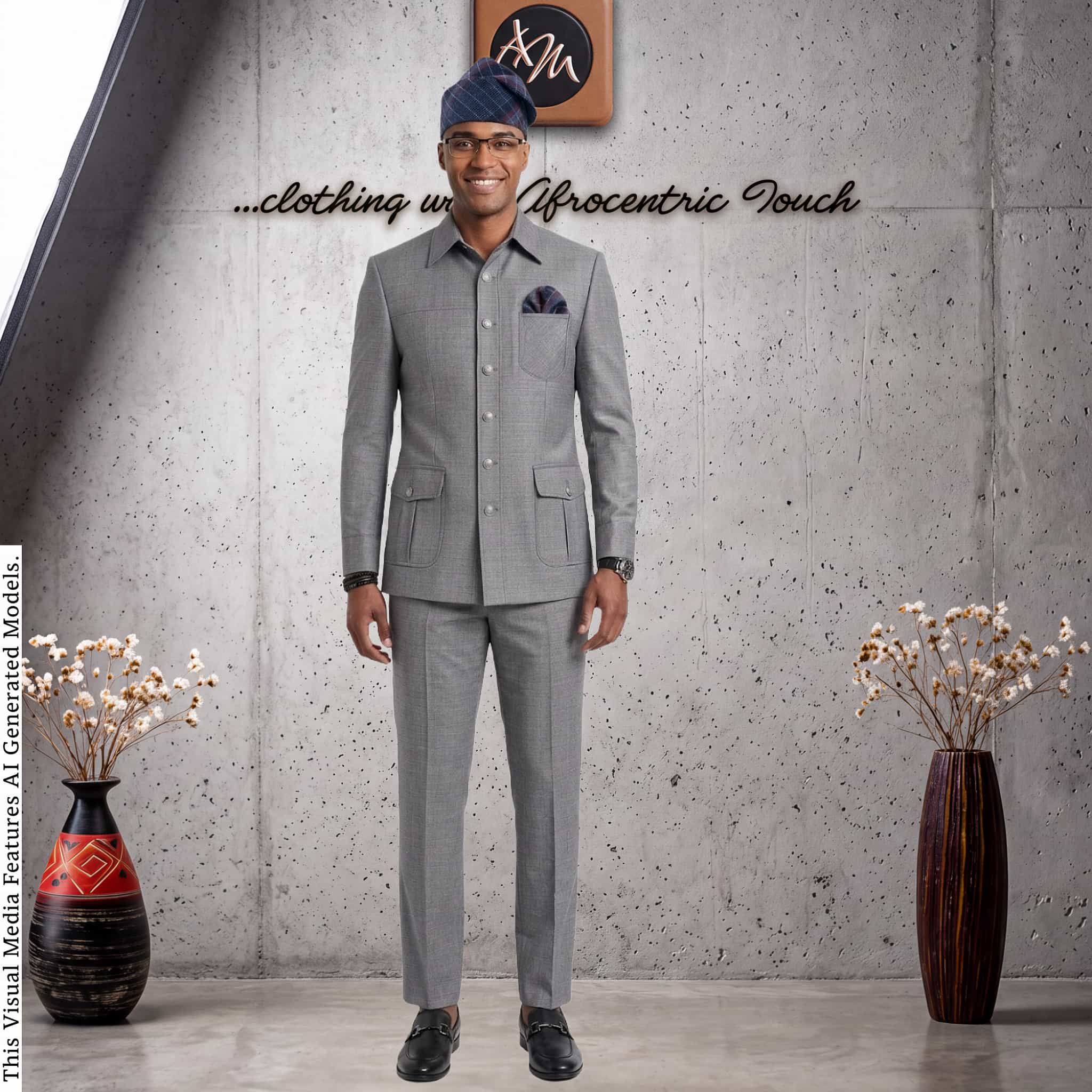 Father Son Matching Safari Suit, African Heritage Print, Wedding Outfit, Custom Tailored
