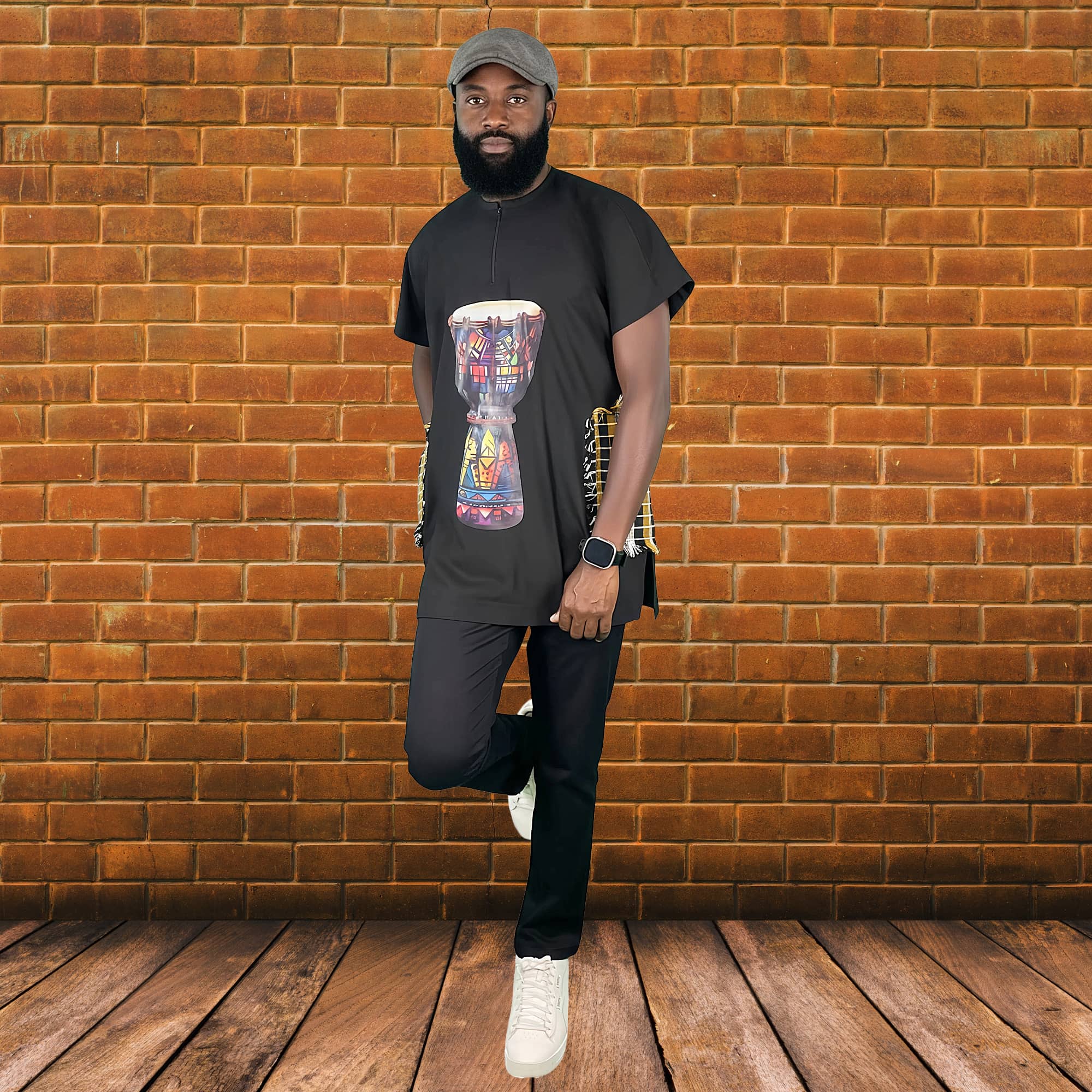 Print Dashiki Black