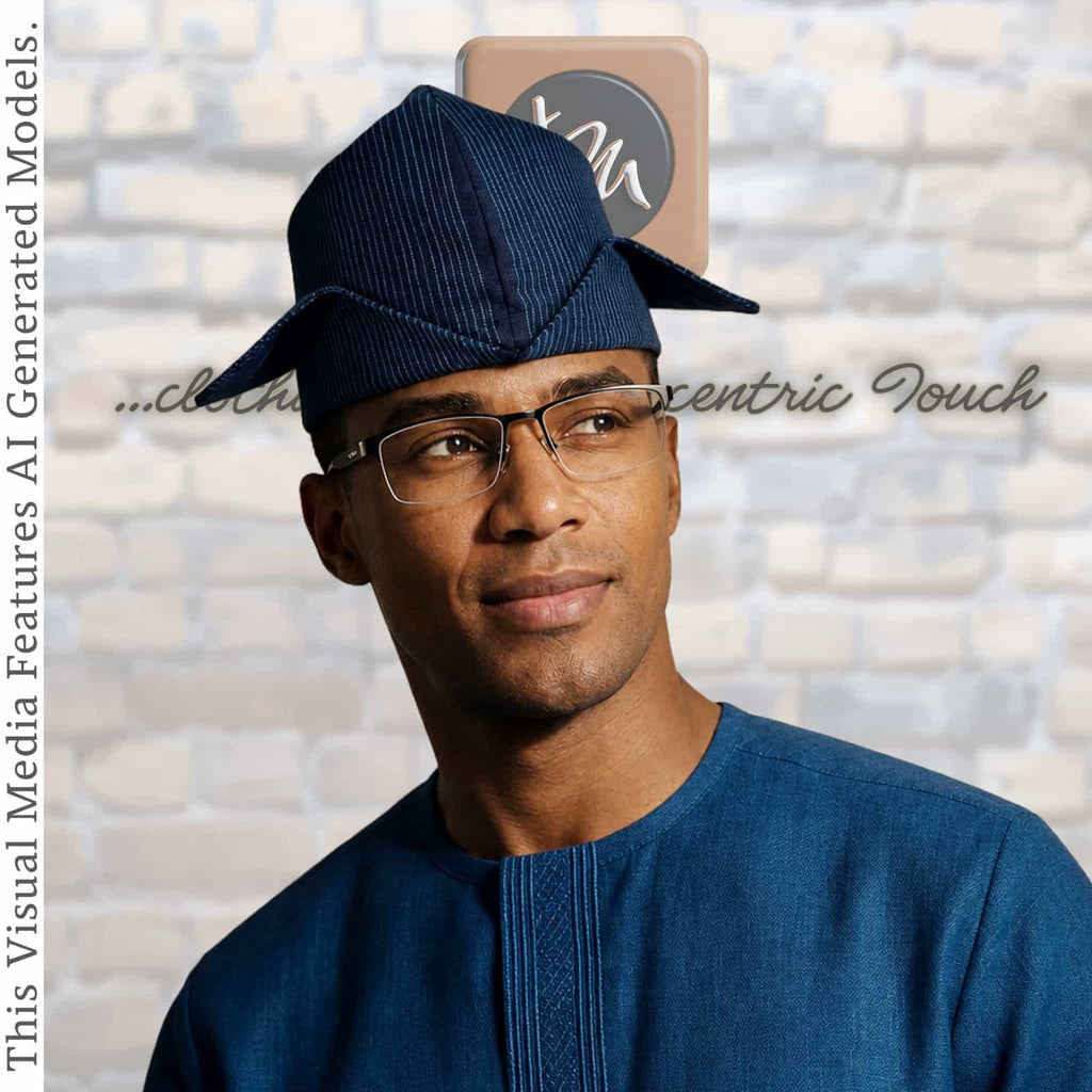 Yoruba Abetiaja Cap: Aso Oke Fila ETU, African Men's Traditional Hat