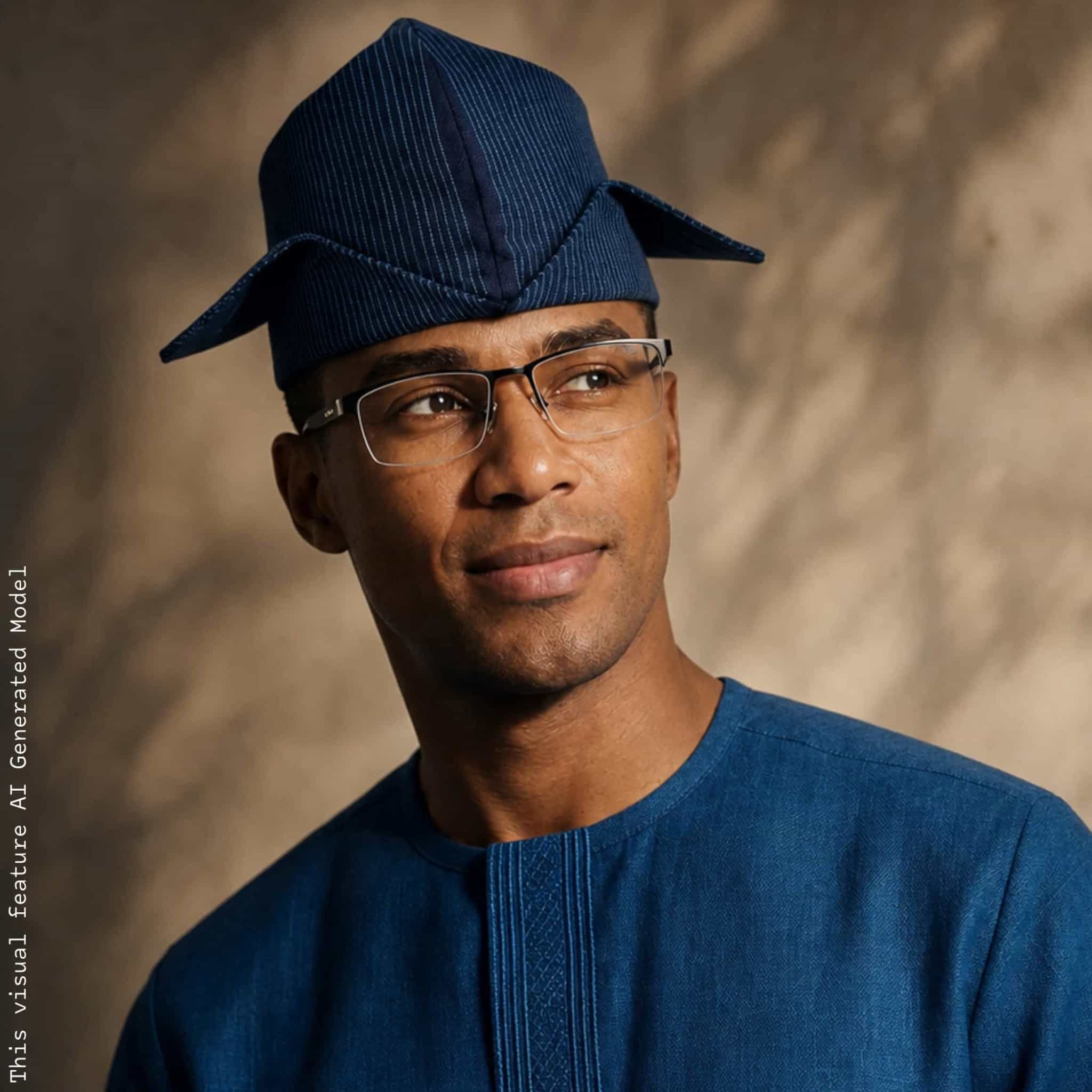 Yoruba Abetiaja Cap: Aso Oke Fila ETU, African Men's Traditional Hat