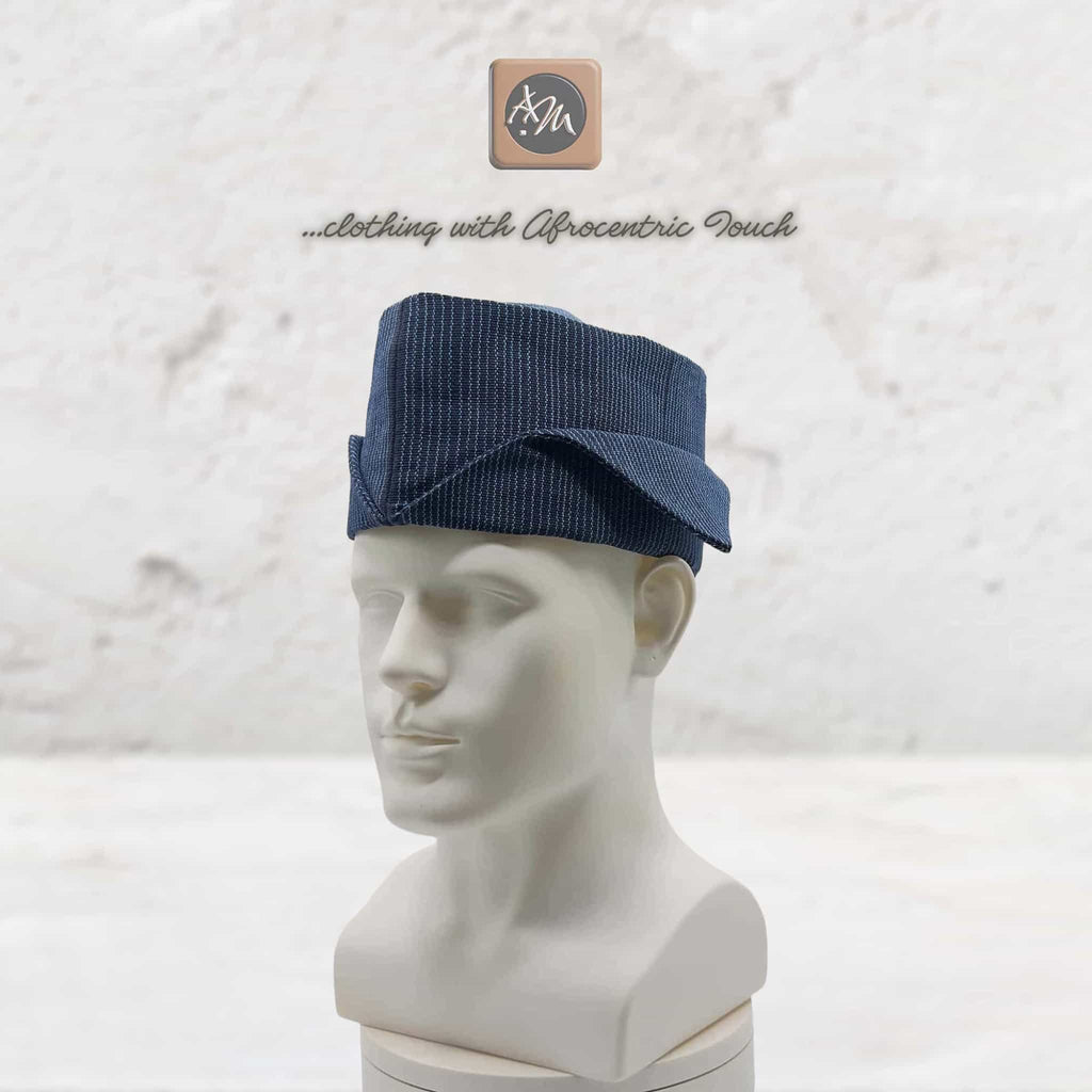 Yoruba Abetiaja Cap: Aso Oke Fila ETU, African Men's Traditional Hat