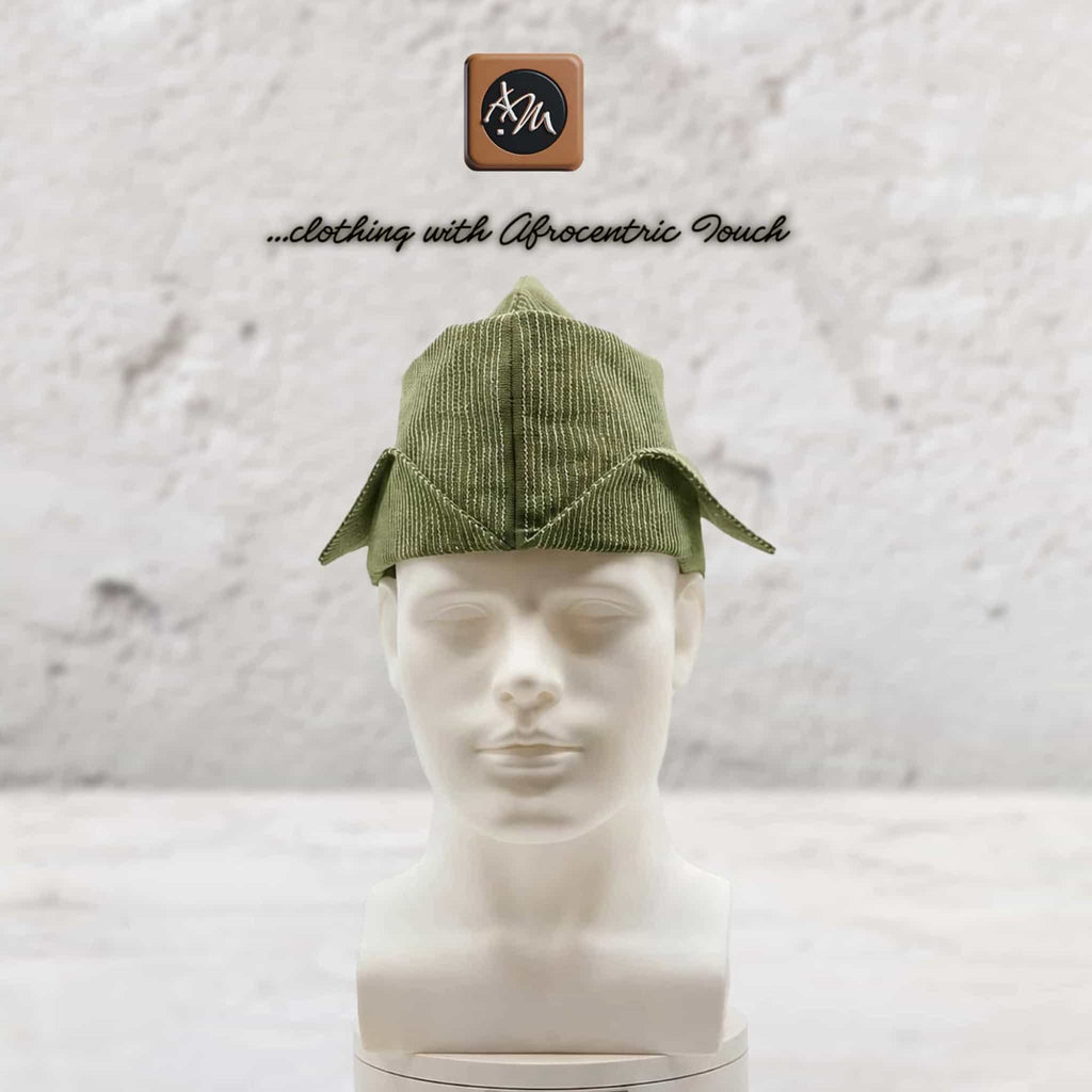 Yoruba Abetiaja Cap: Aso Oke Fila ETU, African Men's Traditional Hat