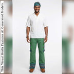 Ankara Cargo Men Pants, Ethnic Relaxed Wide Leg Trousers, African Striped Patchwork Bottoms