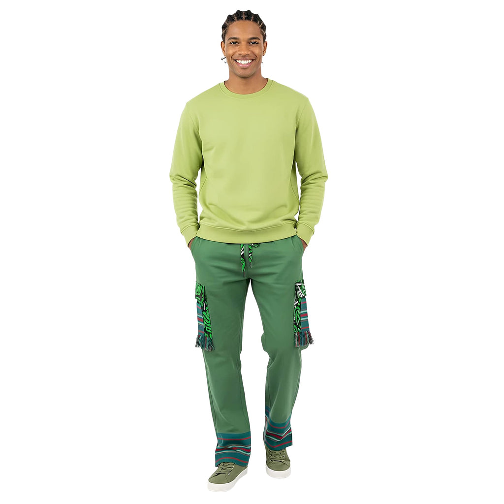 EWELERE Men Green Baggy Aura Pant