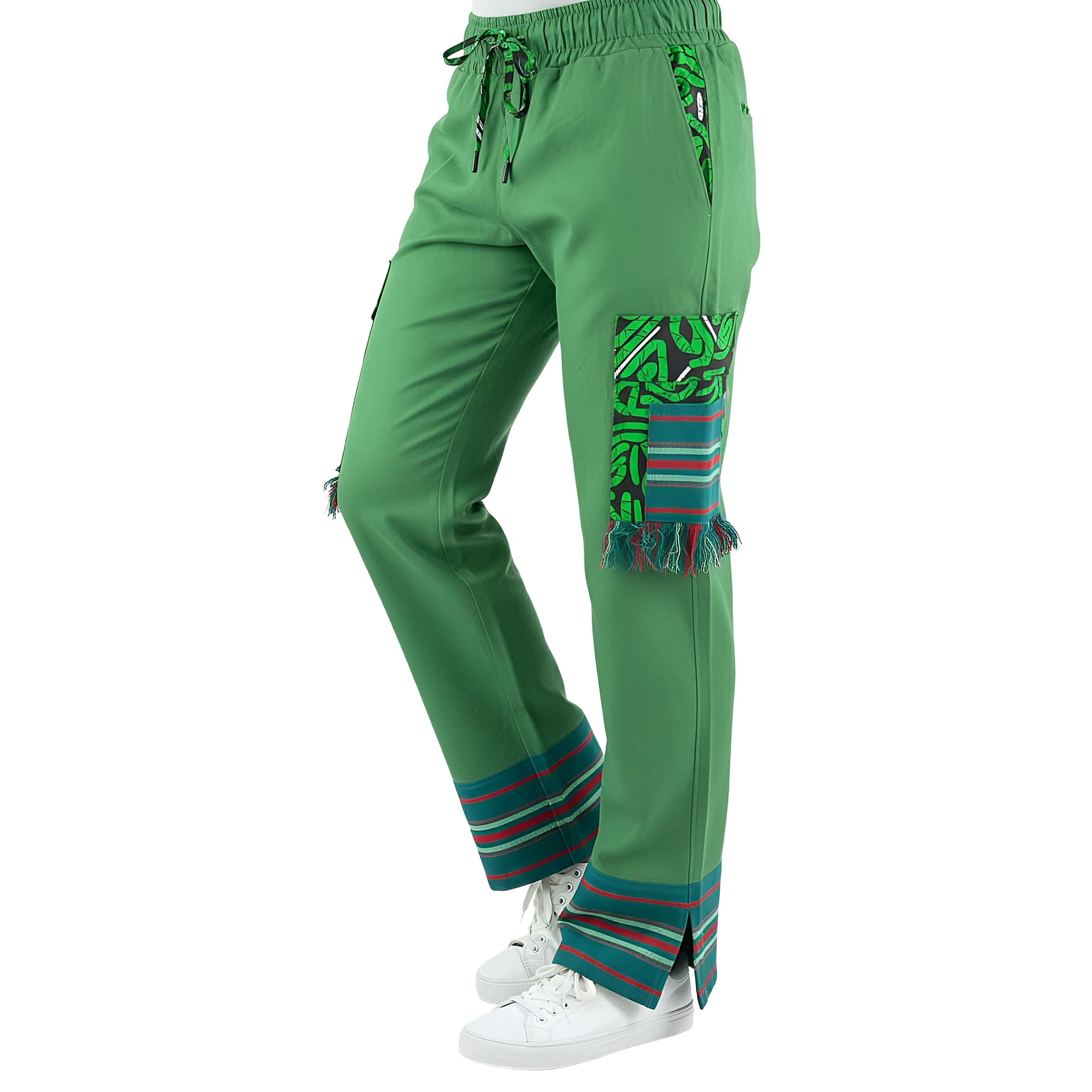 EWELERE Men Green Baggy Aura Pant