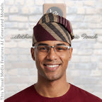 Yoruba Aso Oke Fila, Traditional Nigerian Ceremonial Headpiece, Tribal Gobi Cap