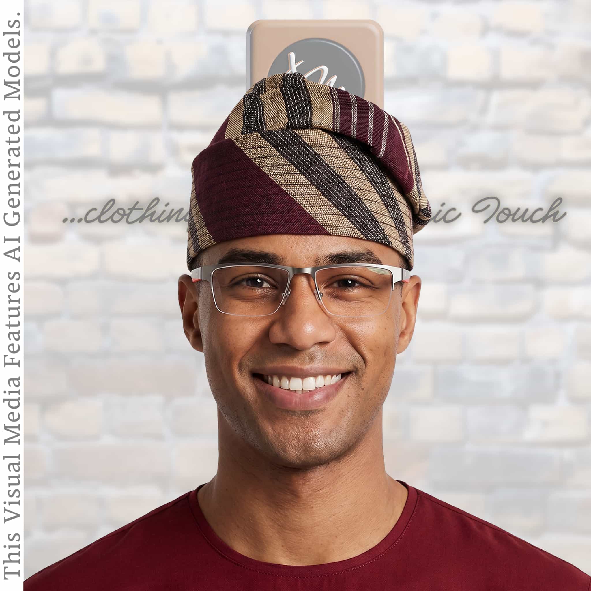 Yoruba Aso Oke Fila, Traditional Nigerian Ceremonial Headpiece, Tribal Gobi Cap