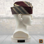 Yoruba Aso Oke Fila, Traditional Nigerian Ceremonial Headpiece, Tribal Gobi Cap
