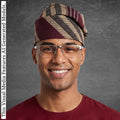 Yoruba Aso Oke Fila, Traditional Nigerian Ceremonial Headpiece, Tribal Gobi Cap