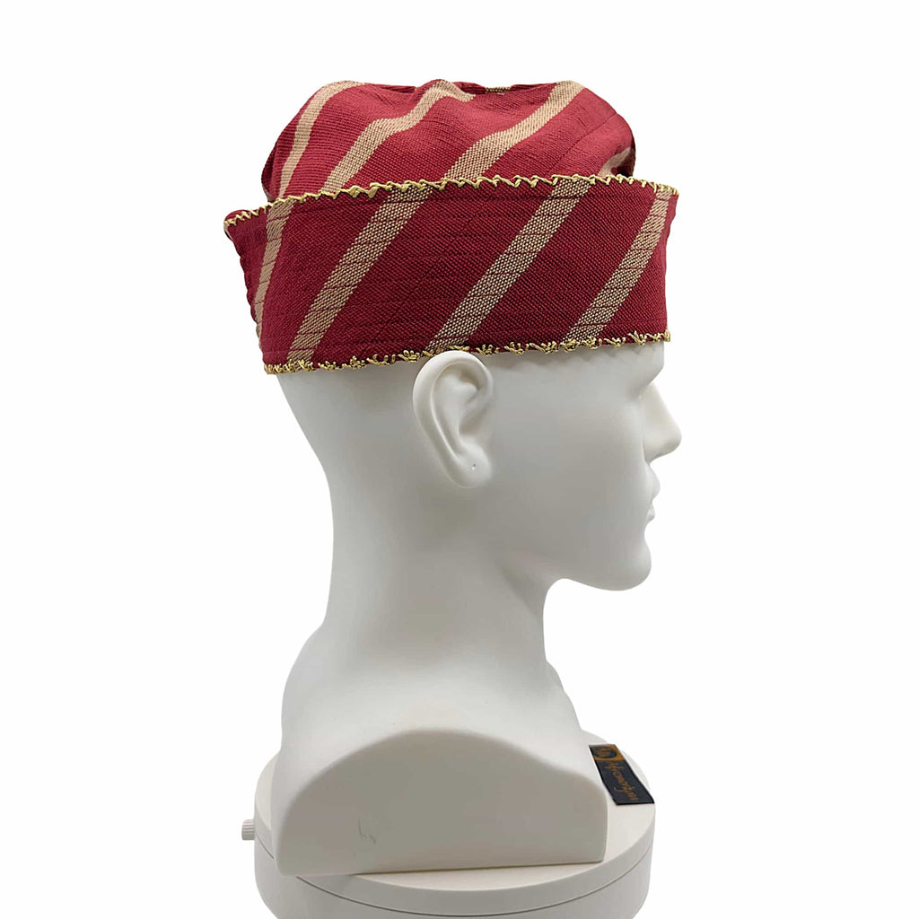 Knitted Yoruba Alaari Aso Oke Fila