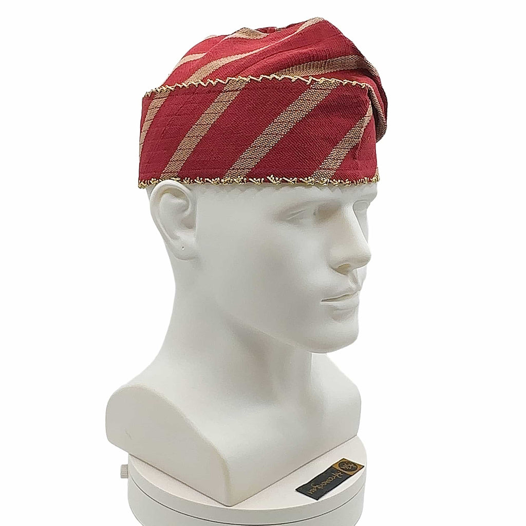Knitted Yoruba Alaari Aso Oke Fila