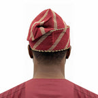 Knitted Yoruba Alaari Aso Oke Fila