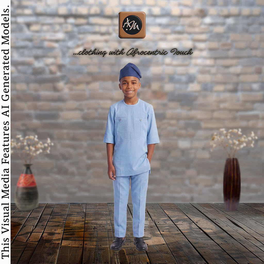 Father Son Matching Kaftan Set, African Print Two Piece, Nigerian Wedding Attire