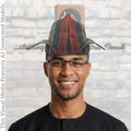 Striped Woven Yoruba Men's Cap, Traditional Abetiaja Wedding Hat