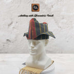 Striped Woven Yoruba Men's Cap, Traditional Abetiaja Wedding Hat