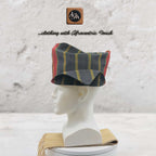 Striped Woven Yoruba Men's Cap, Traditional Abetiaja Wedding Hat
