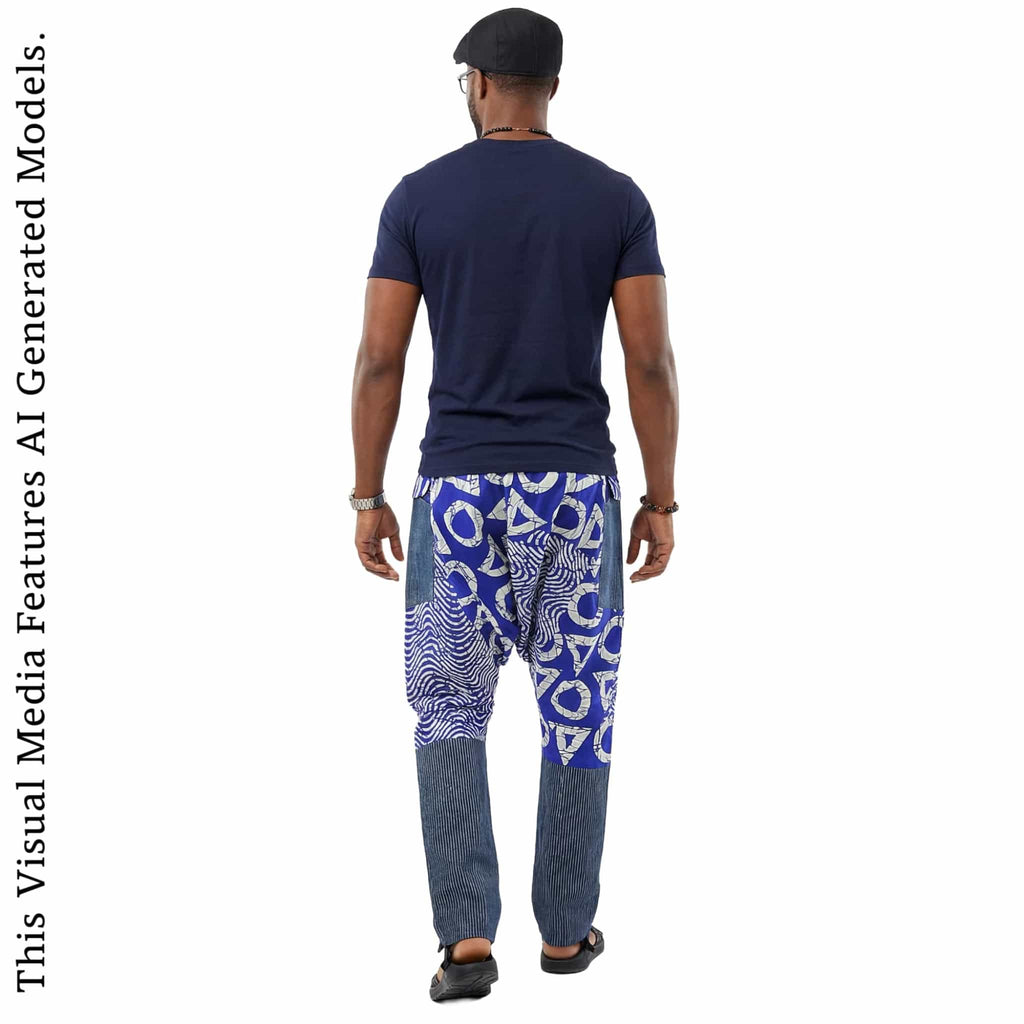 African Ankara Print Harem Pants: Men's Boho Aladdin Trousers