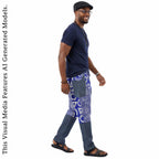 African Ankara Print Harem Pants: Men's Boho Aladdin Trousers