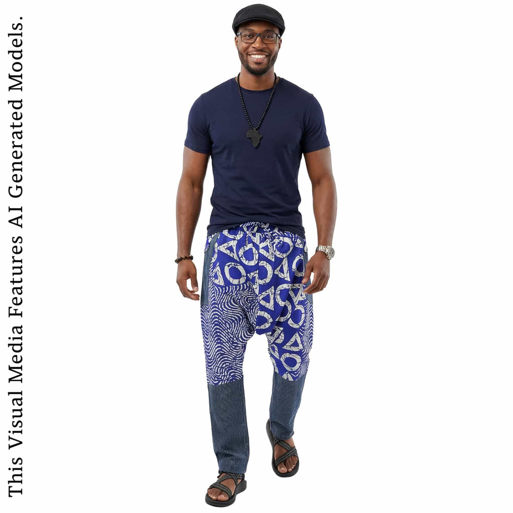 African Ankara Print Harem Pants: Men's Boho Aladdin Trousers