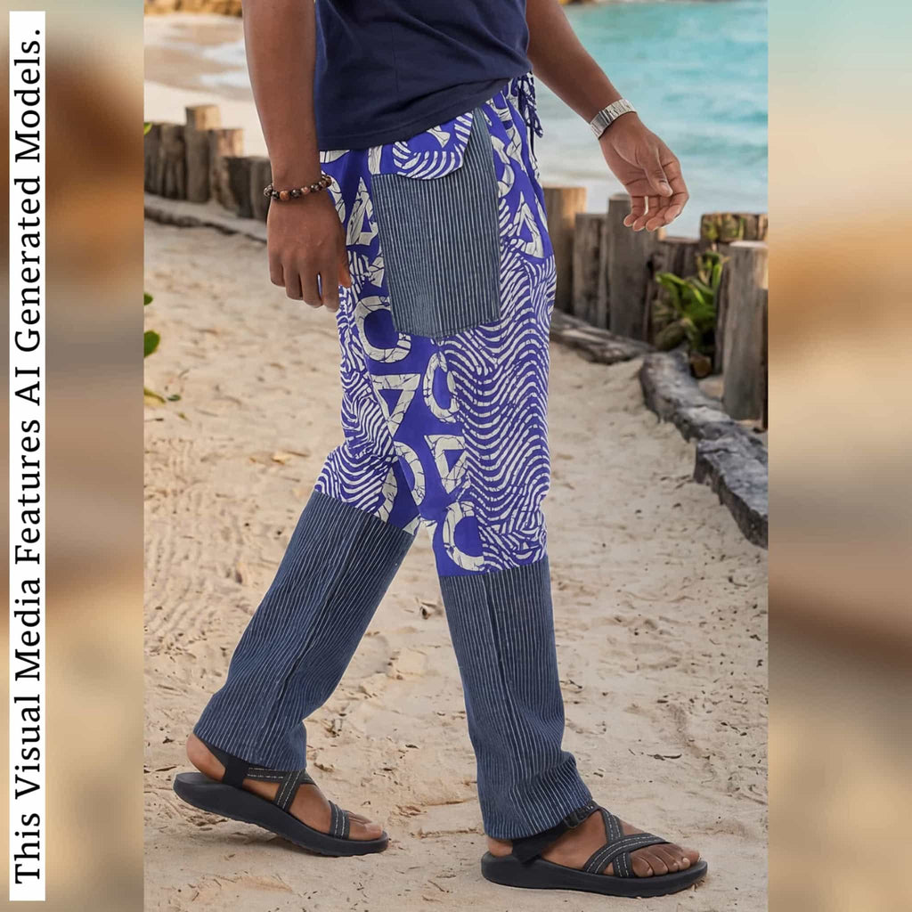 African Ankara Print Harem Pants: Men's Boho Aladdin Trousers