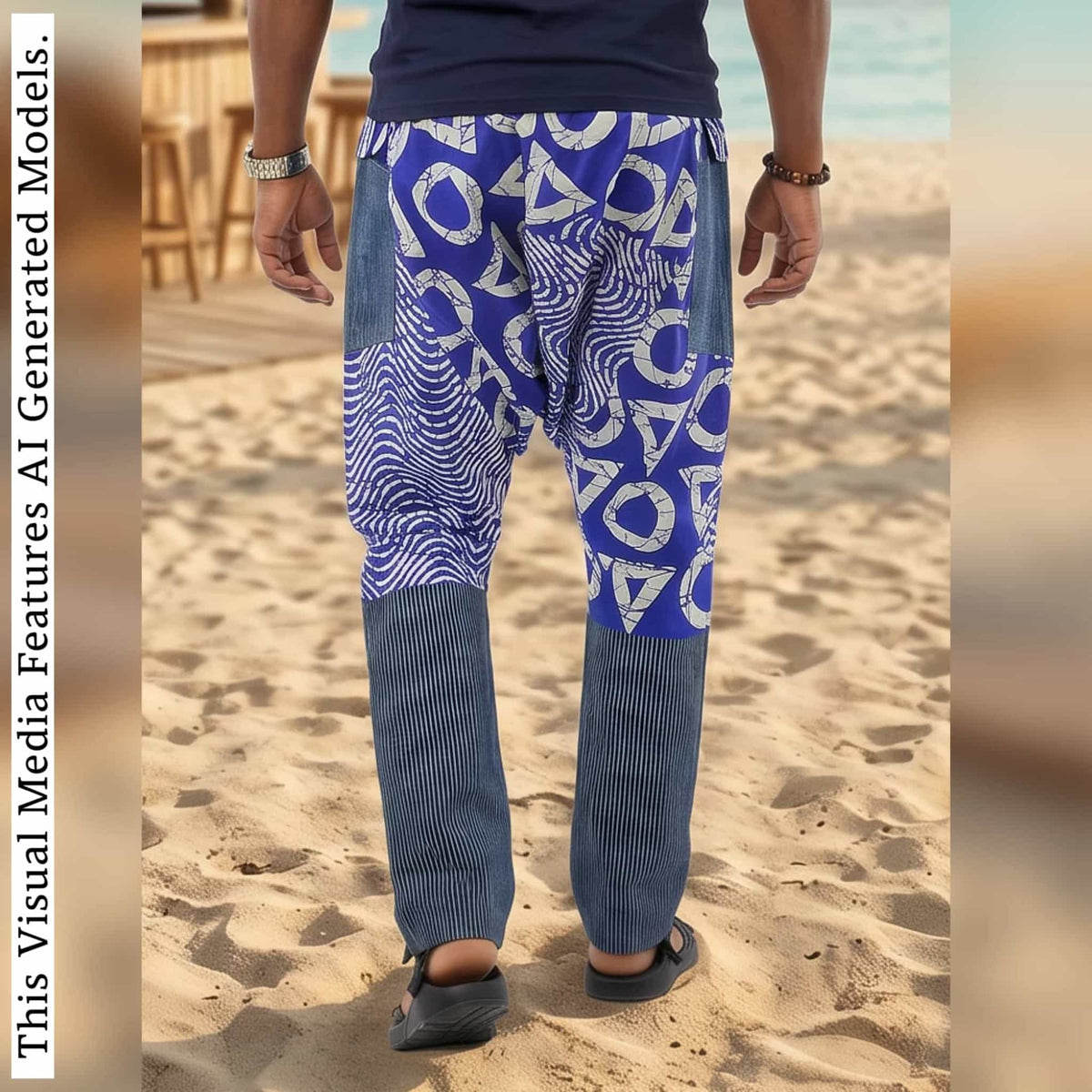 African Ankara Print Harem Pants: Men's Boho Aladdin Trousers