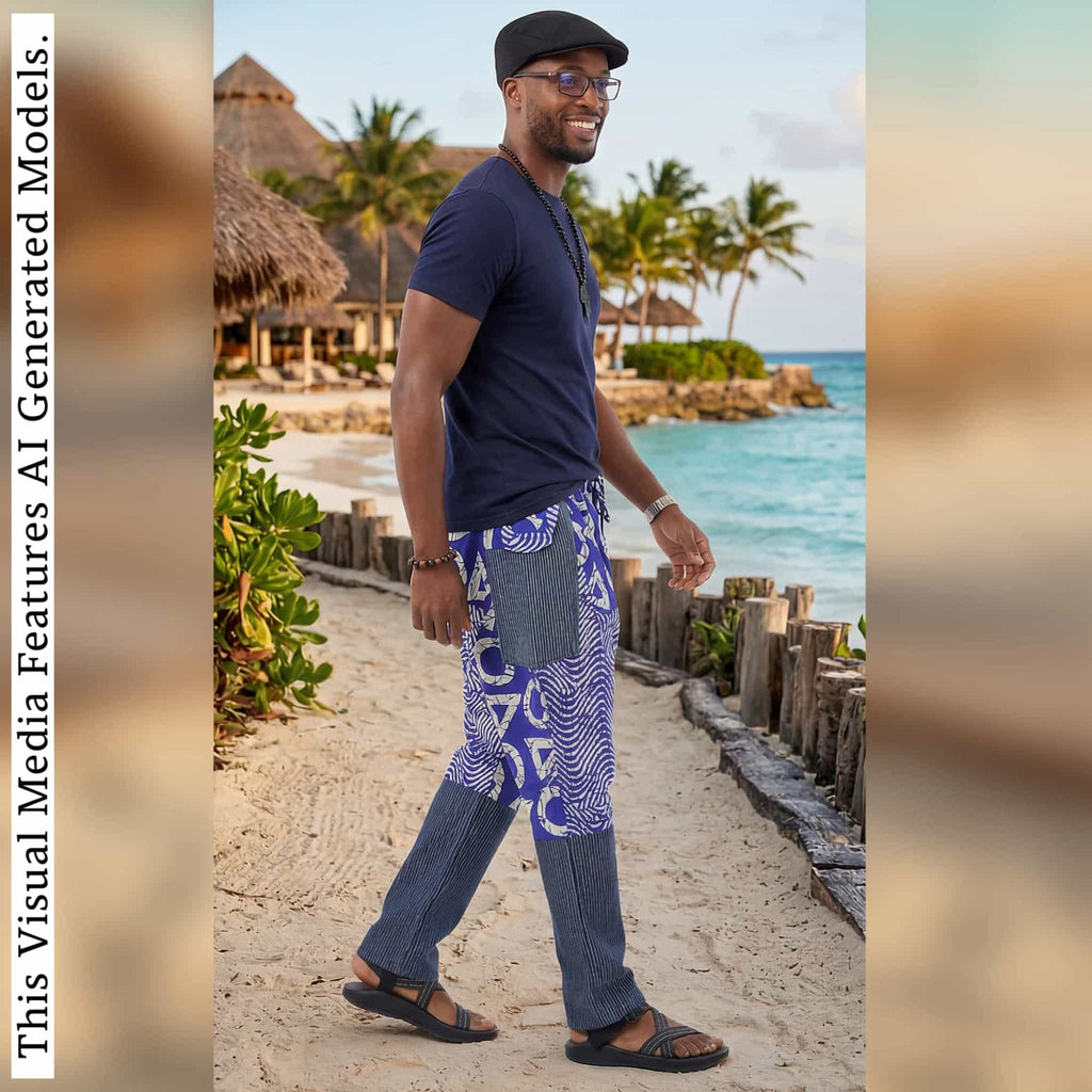 African Ankara Print Harem Pants: Men's Boho Aladdin Trousers