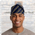 Yoruba Aso Oke Fila: African Men's Traditional Gobi Cap